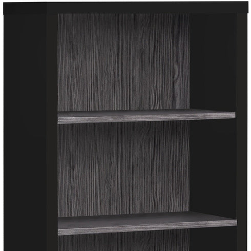 11.75" x 23.75" x 47.5" Cappuccino Particle Board Adjustable Shelves Bookshelf